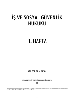 Bu notların hazırlanmasında Prof.Dr M&uuml;jdat Şakar`ın "Meslek Y&uuml;ksek