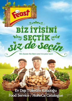 Food Service / HoReCa Catalogue Ev Dışı T&uuml;ketim Kataloğu