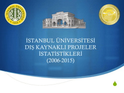 MÜHENDİSLİK FAKÜLTESİ TÜBİTAK PROJE SAYISI