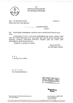 M&uuml;d&uuml;rl&uuml;ğ&uuml;m&uuml;z&uuml;n konuyla ilgili yazısı i&ccedil;in tıklayınız.