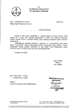 T.C. sALİHLİ KAYmKAMLIĞI İlçe Miııi Eğitim Müdürlüğü