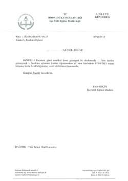 İŞ BIRAKMA EYLEMİ - Bodrum İl&ccedil;e Milli Eğitim M&uuml;d&uuml;rl&uuml;ğ&uuml;