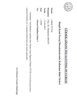 Tez Savunma Duyurusu