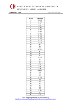 Section Classroom 1 MNAUD 2 EA 312 3 IE 03 4 IE 03 5 EA 201 6
