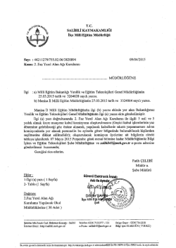 T.c. sALİHLİ KAYMAKAMLIĞI İıçe Miııi Eğiüm Müdürlüğü