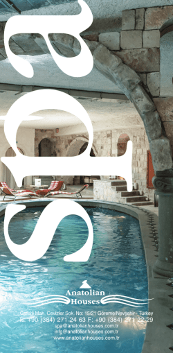 00 Flyer 2015 - Anatolian Houses