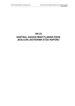 EK-23 SANTRAL SAHASI ĠMAR PLANINA ESAS JEOLOJĠK