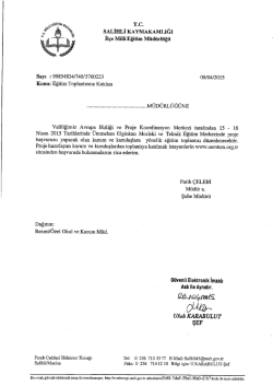 T.C. sALİHLİ KAYMAKAMLIĞI - Salihli İl&ccedil;e Milli Eğitim M&uuml;d&uuml;rl&uuml;ğ&uuml;