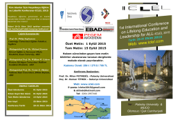 29-31 EKİM 2015, OLOMOUC, &Ccedil;EK CUMHURİYETİ