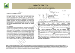 G&uuml;nl&uuml;k B&uuml;lten 15.04.2015