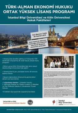 tglaw-Program-Afisi - T&uuml;rk-Alman Ekonomi Hukuku Ortak Y&uuml;ksek