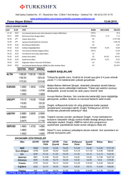 Forex Akşam B&uuml;lteni
