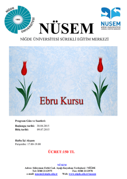 ebru kursu - Niğde &Uuml;niversitesi