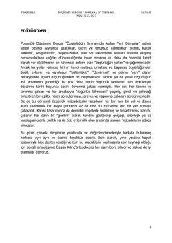 Tam Metin - Posseible D&uuml;ş&uuml;nme Dergisi