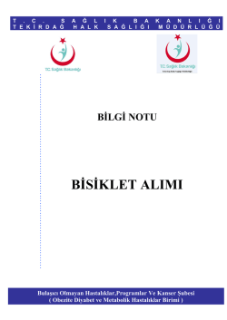 BİLGİ NOTU BİSİKLET ALIMI - Tekirdağ Halk Sağlığı Müdürlüğü