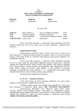 T.C. YALOVA ADLİ YARGI İLK DERECE MAHKEMESİ ADALET