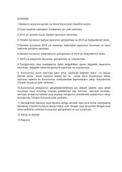2. 2015 olağan genel kurul g&uuml;ndem