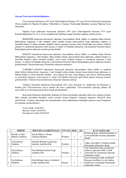 Giresun &Uuml;niversitesi &Ouml;ğretim &Uuml;yesi Alım İlanı