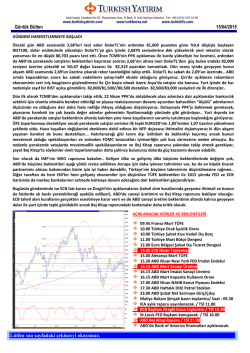 G&uuml;nl&uuml;k B&uuml;lten - Turkborsa.net