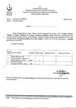 &ccedil;amaşır makinası - Malatya İli Kamu Hastaneleri Birliği Genel