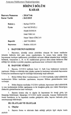 BİRİNCİ B&Ouml;L&Uuml;M - Resmi Gazete