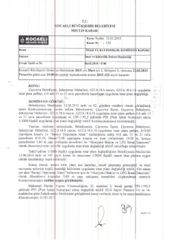 Meclis Karar &Ouml;rneği - &Ccedil;ayırova Belediyesi