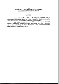 14.04.2015 Sinop M&uuml;lhakat Adliyelerine Şehit