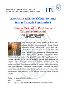 Bilim ve Teknoloji Politikaları Yapım ve Yönetimi