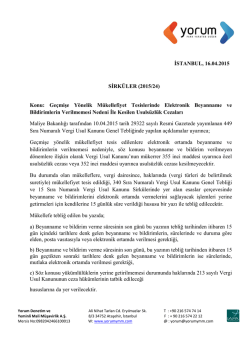 Ge&ccedil;mişe Y&ouml;nelik M&uuml;kellefiyet Tesislerinde Elektronik