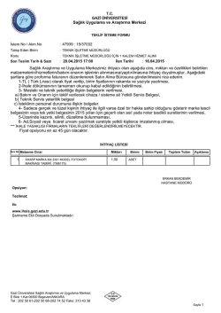 Sağlık Uygulama ve Araştırma Merkezi Sağlık Araştırma ve