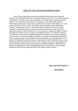 aile planlaması danışmanlığı