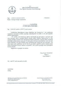 Genelge İle İlgili A&ccedil;ıklamalar - &Ouml;zel &Ouml;ğretim Kurumları Genel
