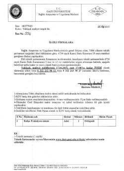 Gazi &Uuml;niversitesi İhale Sistemi