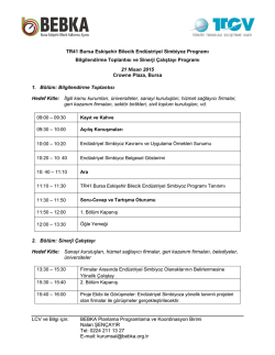 LCV ve Bilgi için: BEBKA Planlama Programlama ve Koordinasyon