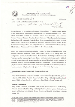 Kısıtlı Alanlar Tutanağı Tanzimi