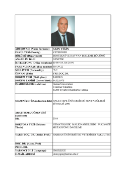 ADI SOYADI (Name Surname) AKIN YİĞİN FAKÜLTESİ