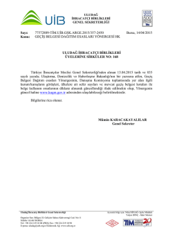 GE&Ccedil;İŞ BELGESİ DAĞITIM ESASLARI Y&Ouml;NERGESİ HK