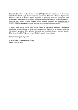 Bankacılık D&uuml;zenleme ve Denetleme Kurumu