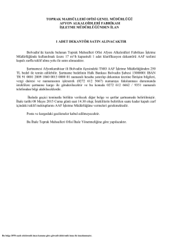 İlan Metni