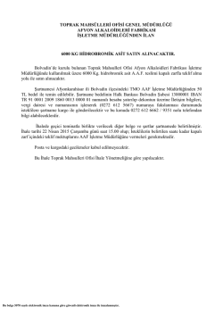 İlan Metni