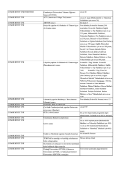 CUMHURİYET &Uuml;NİVERSİTESİ Cumhuriyet &Uuml;niversitesi Yabancı