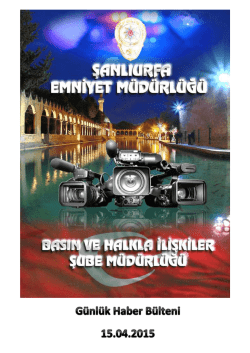 Untitled - Şanlıurfa Emniyet Müdürlüğü