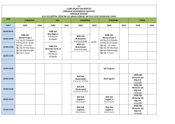 1.Sınıf Ders Programı - Mimarlık ve M&uuml;hendislik Fak&uuml;ltesi