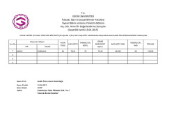 Arş. Gör. Alımı Ön Değerlendirme Sonuçları