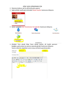 "K&Ouml;ŞE YAZISI" nasıl g&ouml;nderebilirim?