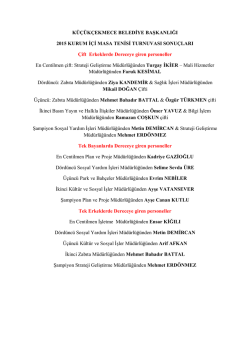 K&Uuml;&Ccedil;&Uuml;K&Ccedil;EKMECE BELEDİYE BAŞKANLIĞI 2015 KURUM İ&Ccedil;İ