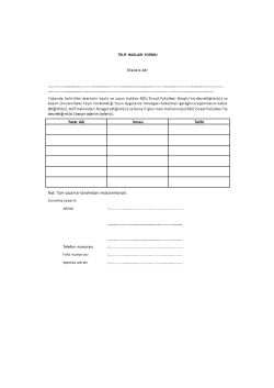 telif hakları formu - E