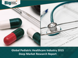 Global Pediatric Healthcare Industry 2015 Deep Market Research Report