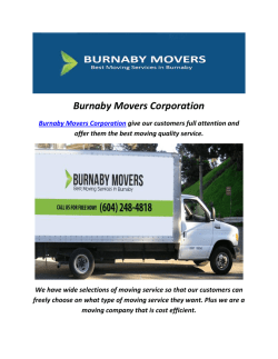 Best Moving Companies In Burnaby