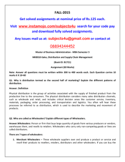 MK0010-Sales, Distribution and Supply Chain Management